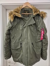 Original ALPHA INDUSTRIES US Parka N-3B Extreme Cold Weather oliv grün L Large