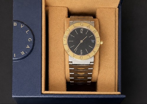 Bvlgari black dial 18k gold - bvlgari,