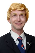 Perücke Herren Karneval US President Präsident Reality Soap Darsteller Blond
