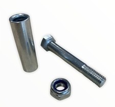 Achsrohr Hohlachse Hülse incl. Schraube Mutter Transportrollen Rad Rollen