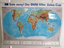 Weltkarte - Landkarte - Sale away! Der BMW After Sales Cup 2002 -  95 x 67 cm