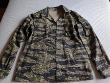 Feldjacke Feldhemd Vietnam Light Tadpole Tiger Stripe Reproduktion Größe US L