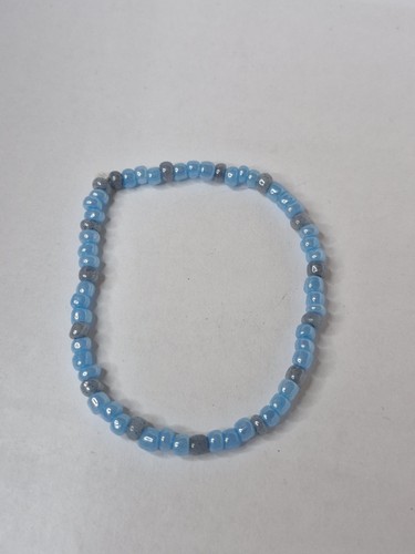 Perlenarmband blau grau damen - blau,