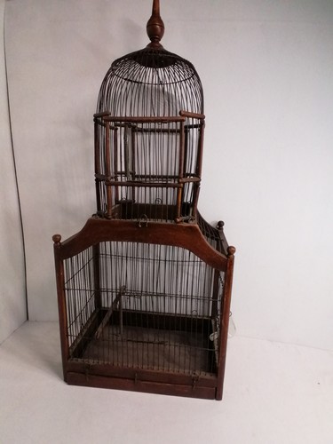 Antiker vogelkäfig aus holz - antiker,