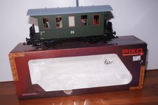 BOD/6] PIKO grüner DR Personenwagen | Spur G mit Innenbeleuchtung (Batterie) OVP
