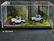 Jeep Safari Mallorca 90er Jahre Diorama mit 2x Suzuki SJ11 Samurai Jimny 1:64