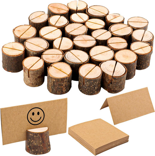 Holz kartenhalter set - holz,