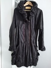 Femininer BiBA Mantel,  Ballon Leder -optik , warm gefüttert,  braun Gr. 38 - 40