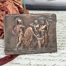 Reliefplatte, wohl Kupfer mit