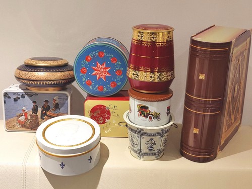 Auswahl vintage blechdose - vintage,