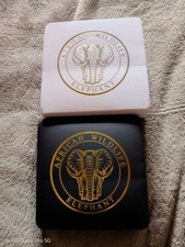 African Wildlife Elefant Seltene Sammler Gold Münze Im Silberbaren