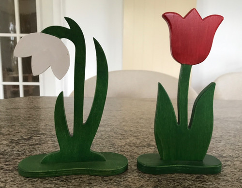 Dekoblumen aus holz - aus,