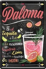 Blechschild Cocktail Rezept