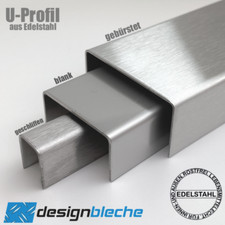 U-Blech 200 cm CNS Abdeckprofil U Winkel Edelstahl V2A Kantenschutz Eckschutz