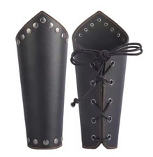 GOTHIC LEDER ARMSTULPE VEGANES LEDER ARMSCHIENE LEDERBAND GESCHNÜRT COSPLAY 1 ST