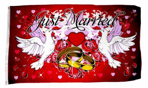 Fahne flagge just married - fahne,
