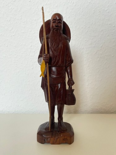 Antike holzfigur eines - holzfigur,