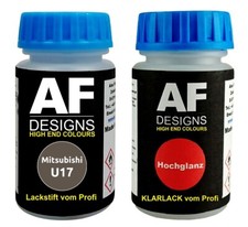 Lackstift FÜR Mitsubishi U17 Titanium Grey Met + Klarlack je 50ml Autolack Basi
