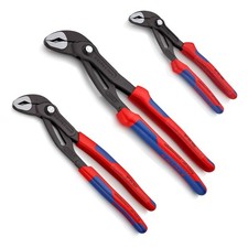 KNIPEX Cobra-Wasserpumpenzangen-Satz - 3-tlg. Zangen-Set - 87 02 180/250/300 mm
