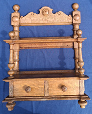 BORD REGAL STELLAGE Wandregal Holzregal für Gewürzsetbord Gründerzeit antik