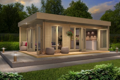 Gartenhaus holz 70mm sabrina - holz,