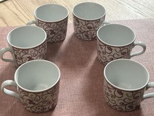ARZBERG Tric  - 6 Stück Kaffeetassen florales Dekor selten D 8 cm / Top Zustand!