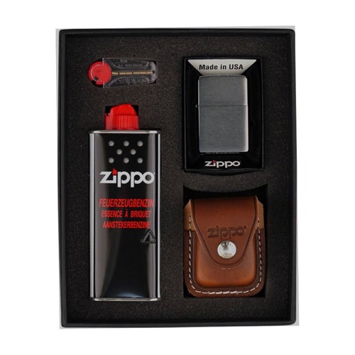 Zippo geschenk set - set,, chrom