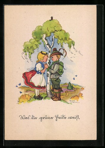 Künstler liesel - künstler-ak,