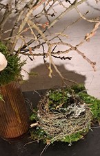 Nest Kranz 35 cm grün weiss