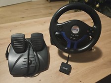 Logic 3 PS2 Lenkrad mit Pedalen und USB Adapter TEILDEFEKT