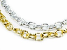 Metallkette aluminium 6x8mm - aluminium,