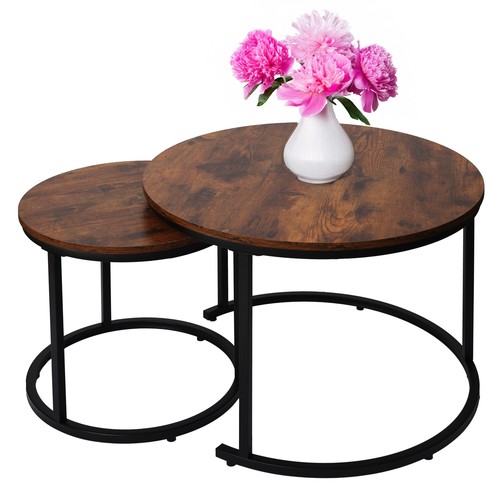 Modernes rundes couchtisch set - modernes,