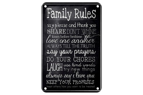Blechschild spruch 12x18 - blechschild, cm