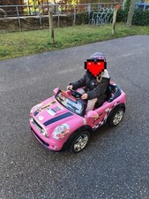 Kinderelektroauto, Mini Cooper s in Pink mit Fernsteuerung