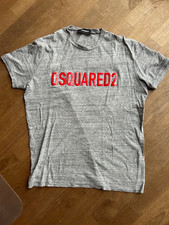 DSQUARED2 T-Shirt, grau, L, mit Gummi-Print