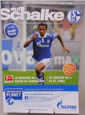 FC Schalke 04 vs. Leverkusen St. Pauli Programm Magazin Poster Jurado 30.10.2010