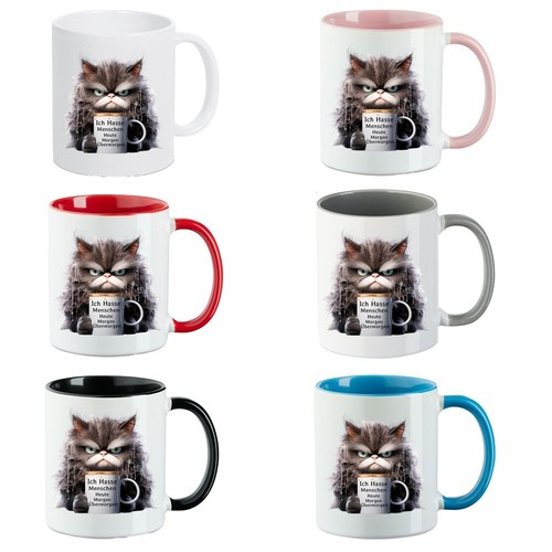 Tasse ich hasse menschen katze - tasse,