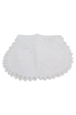 SACHER Kinder Küchenschürze Lochmuster Rüschen Baumwolle Weiß Gr. 68 Festlich