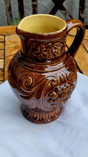 Wein krug vase keramik braun - krug,