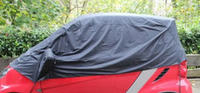 SMART Fortwo Cabrio Autoabdeckung Halb Wasserdicht Schwarz mit Spiegeltaschen