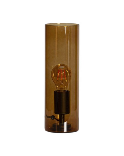 Tischleuchte rauchglas metall - rauchglas,
