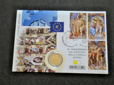 2 Euro Gedenkmünzen Numisbrief Vatikan  - "25. Jahrestag  Sixtinische Kapelle"