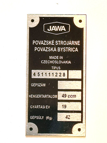 Rahmenplakette typenschild - rahmenplakette,
