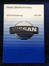 Nissan Off Road Fahrzeuge Preisliste 5.1990 Terrano Patrol GR Pickup 