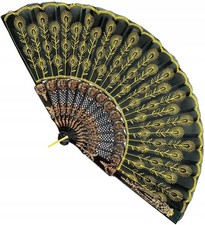 Eleganter Fächer Schwarz-gold