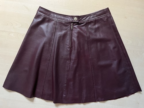 Lederrock bordeauxrot von