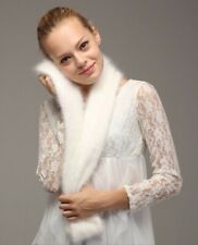 WEIß 90% ANGORA WOLLE SCHAL SCHLAUCHSCHAL TURTLENECK SHAWL WOOL MINK CASHMERE