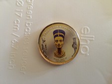 Münze oder Medaille Sammlerstück Medaille Büste Nofretete 1 Pfund, coloriert