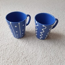 Kaffee/ Tee -Tasse Becher 2 Stück In Blau 