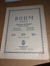 Bohm Op. 326 No. 27 Still wie die Nacht Altdeutscher Liebesreim Klaviernoten